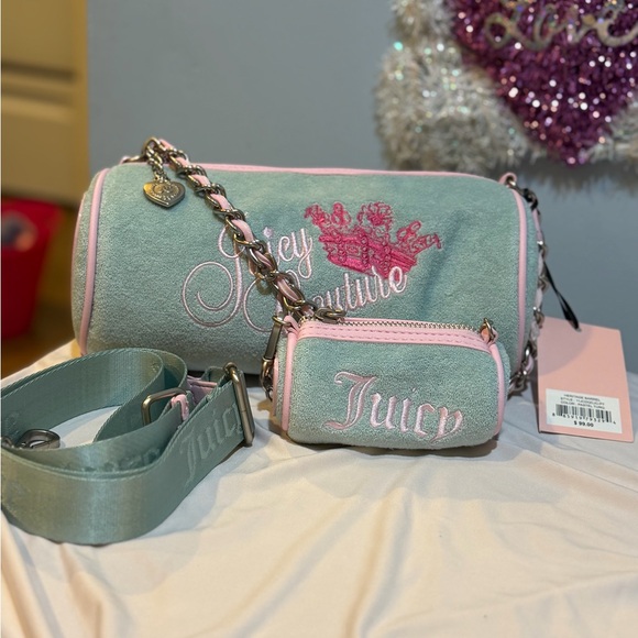 Juicy Couture Handbags - Juicy Couture Mint and Pink Bag Duo